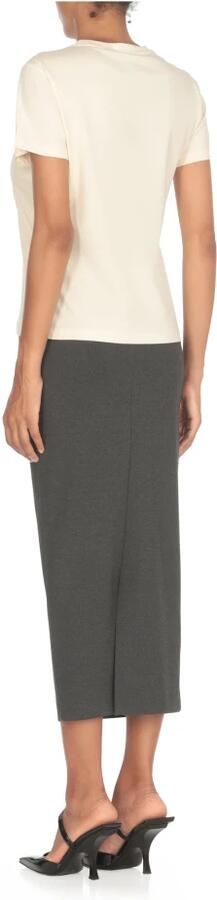 Pinko Liefdesvogels Geborduurd Katoenen T-shirt White Dames - Foto 6