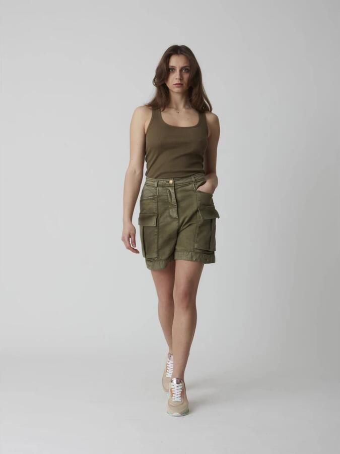 Pinko Katoenen Broek Reiniger Green Dames - Foto 4