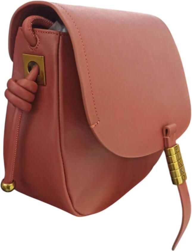 Pinko Klassieke Leren Zadeltas Red Dames - Foto 2