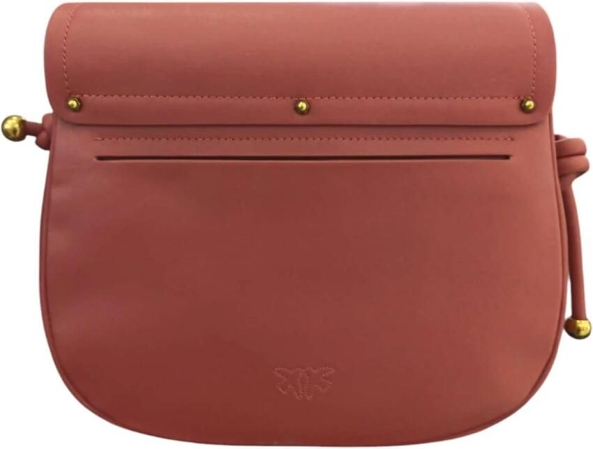 Pinko Klassieke Leren Zadeltas Red Dames