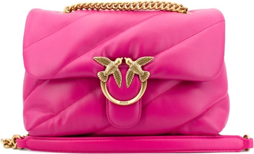 Pinko Love One Classic Fuchsia Gewatteerde Tas Pink Dames - Foto 6