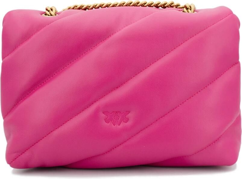 Pinko Love One Classic Fuchsia Gewatteerde Tas Pink Dames - Foto 4