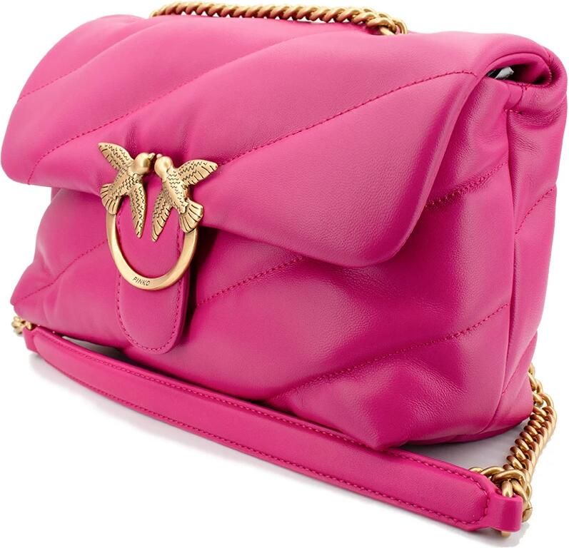 Pinko Love One Classic Fuchsia Gewatteerde Tas Pink Dames - Foto 3