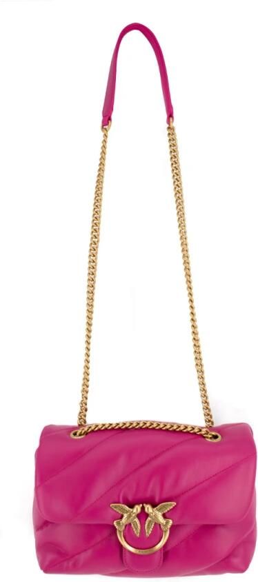 Pinko Love One Classic Fuchsia Gewatteerde Tas Pink Dames - Foto 5
