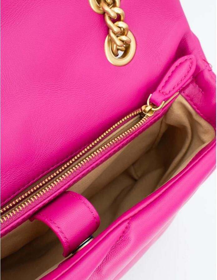 Pinko Love One Classic Fuchsia Gewatteerde Tas Pink Dames - Foto 2