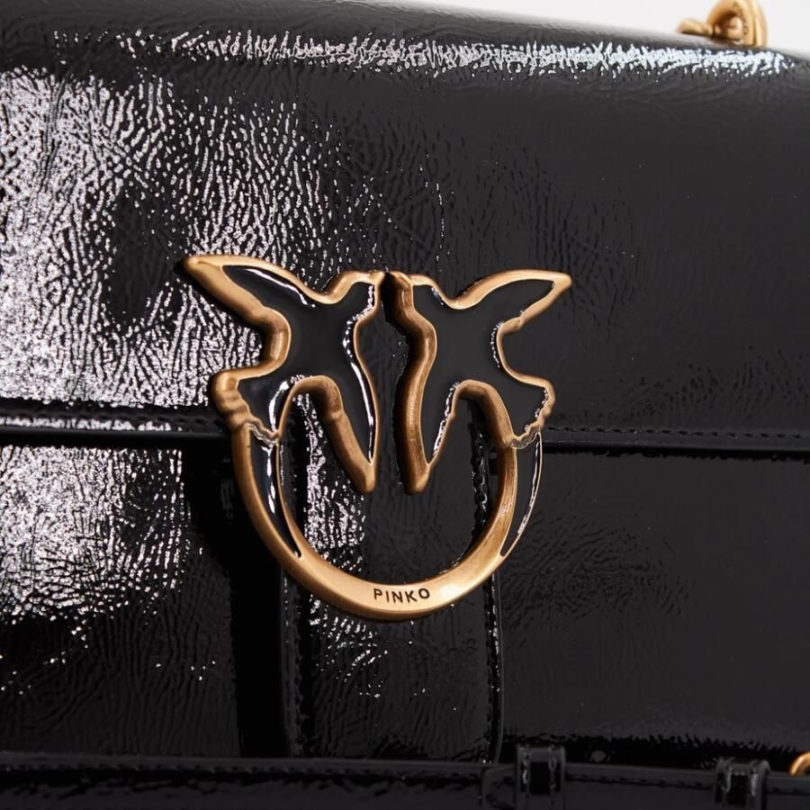 Pinko Love Birds Omvormbare Schoudertas Black Dames