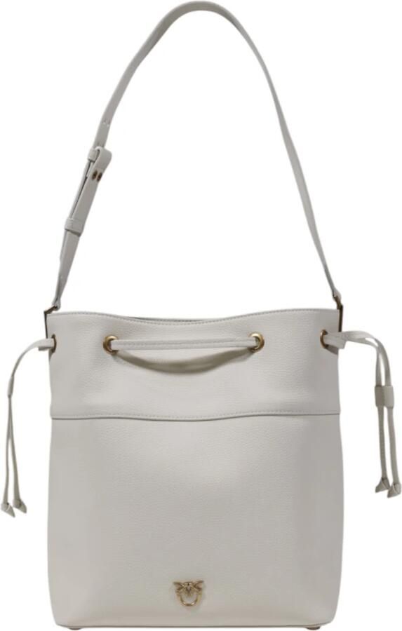 Pinko Witte Bucket Bag met Metallic Love Birds Logo White Dames - Foto 9