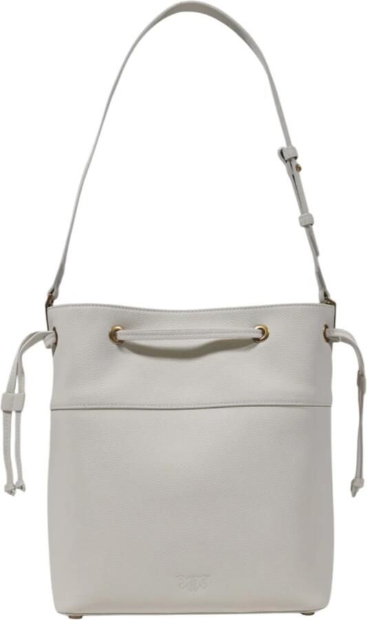 Pinko Witte Bucket Bag met Metallic Love Birds Logo White Dames - Foto 4
