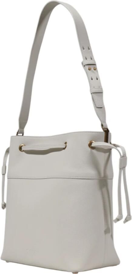 Pinko Witte Bucket Bag met Metallic Love Birds Logo White Dames - Foto 7