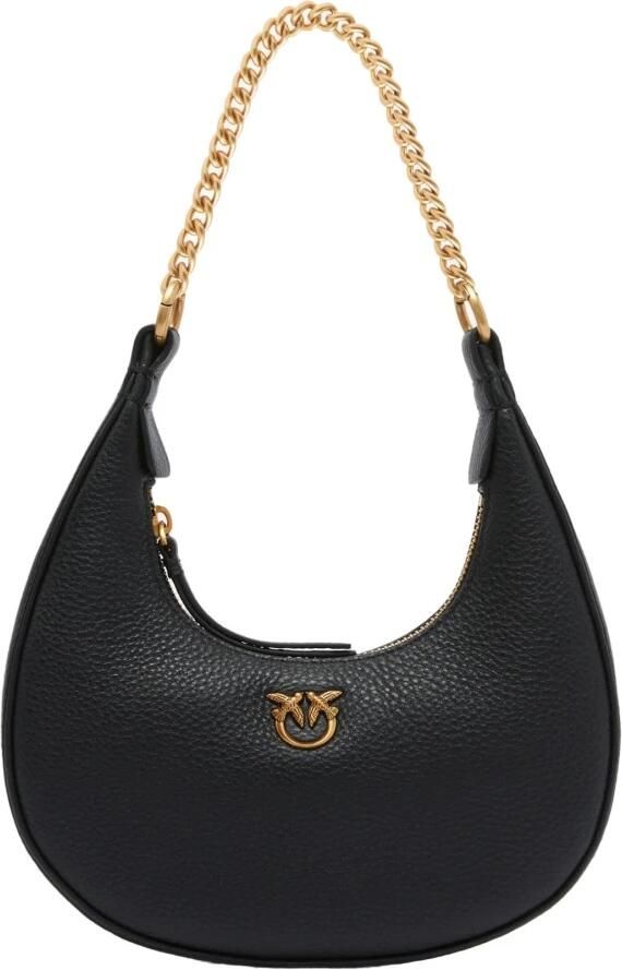 Pinko Mini Hobo Tas Herfst Winter Collectie Black Dames