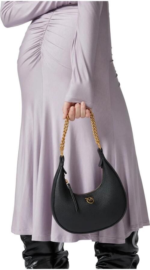 Pinko Mini Hobo Tas Herfst Winter Collectie Black Dames - Foto 3