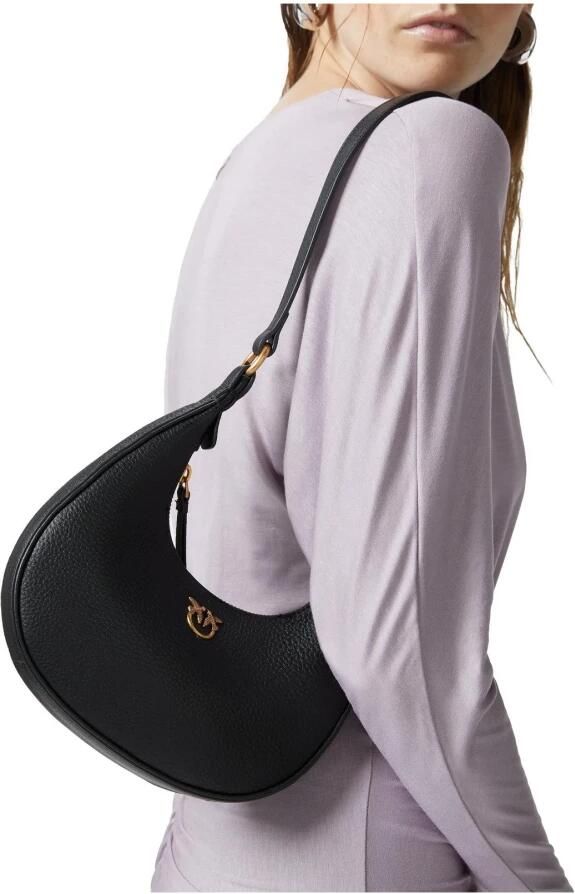 Pinko Mini Hobo Tas Herfst Winter Collectie Black Dames - Foto 2