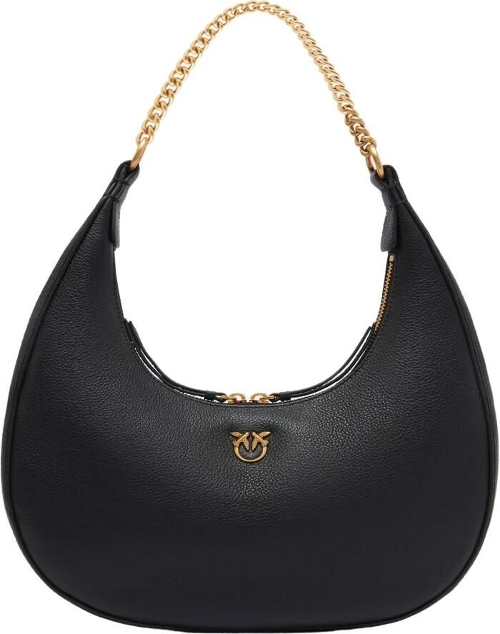Pinko Zwarte leren handtas Dames tassencollectie Black Dames - Foto 4