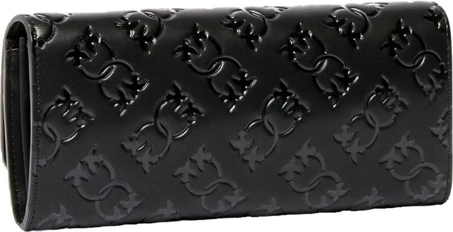 Pinko Zwarte Portemonnee met Monogram en Schouderband Black Dames - Foto 11