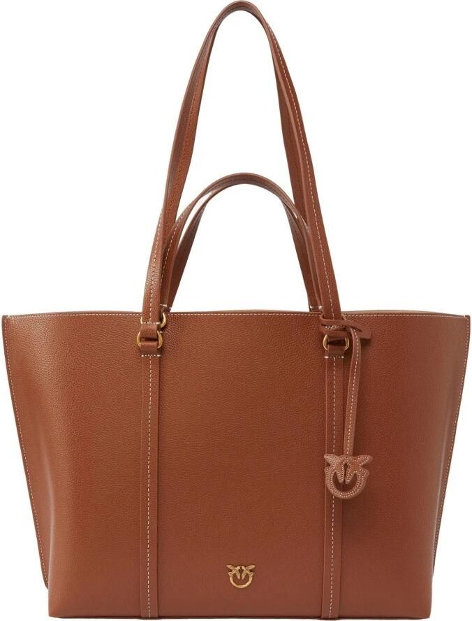 Pinko Bruine Handtas met Love Birds Hanger Brown Dames - Foto 5