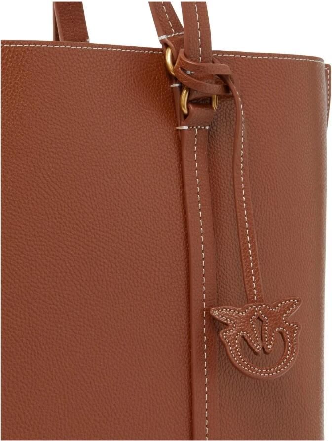 Pinko Bruine Handtas met Love Birds Hanger Brown Dames - Foto 2