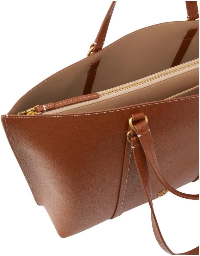 Pinko Bruine Handtas met Love Birds Hanger Brown Dames