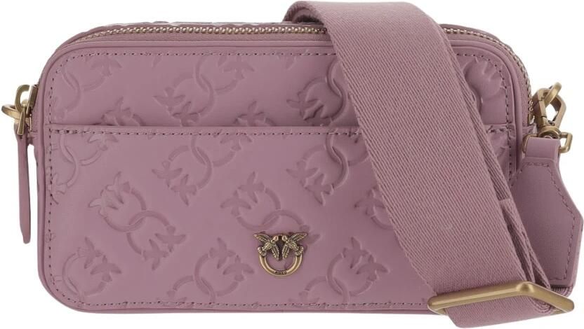 Pinko Hobo bags Monogram Leather Shoulder Bag in roze - Foto 2