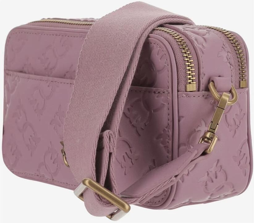 Pinko Hobo bags Monogram Leather Shoulder Bag in roze - Foto 3