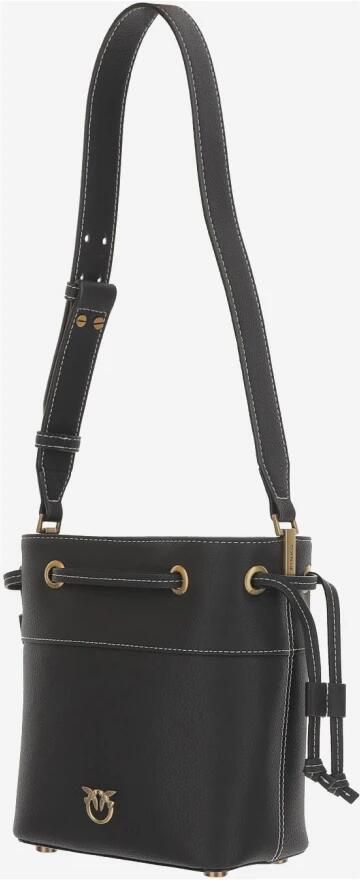 Pinko Leren schoudertas met Love Birds Black Dames - Foto 3