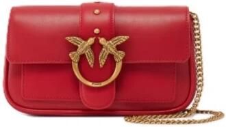 Pinko Leren tassen voor vrouwen Red Dames