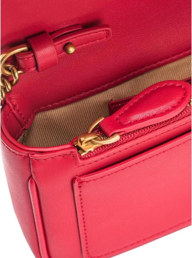 Pinko Leren tassen voor vrouwen Red Dames - Foto 3