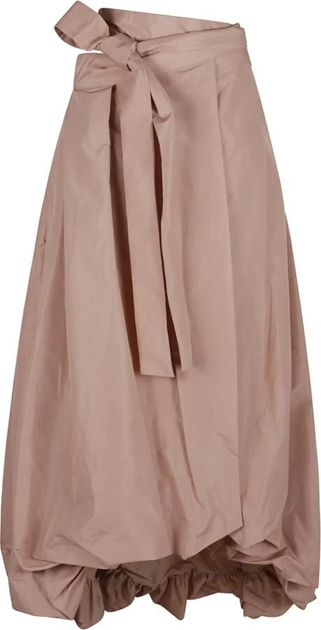 Pinko Roze Taffeta Rok met Voor Split Pink Dames - Foto 2