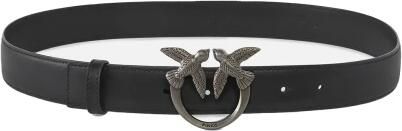 Pinko Love Birds Leren Riem met Metalen Gesp Black Dames - Foto 14