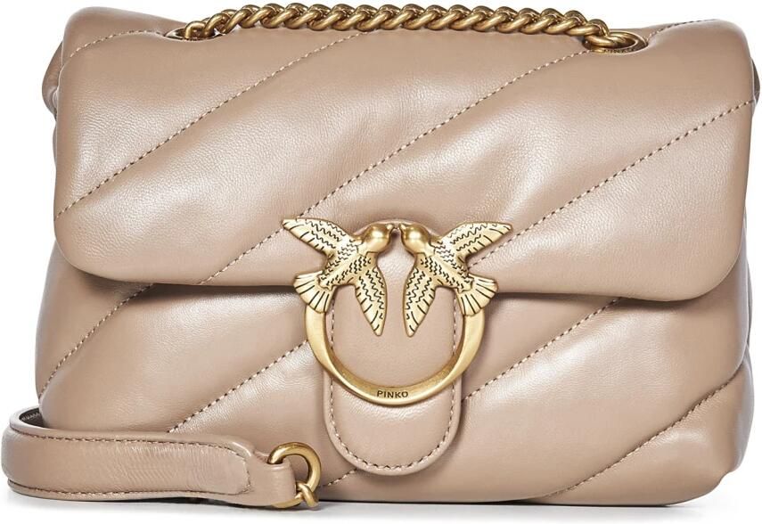 Pinko Gewatteerde Love Bag Puff in Ginger Biscuit Brown Dames - Foto 3