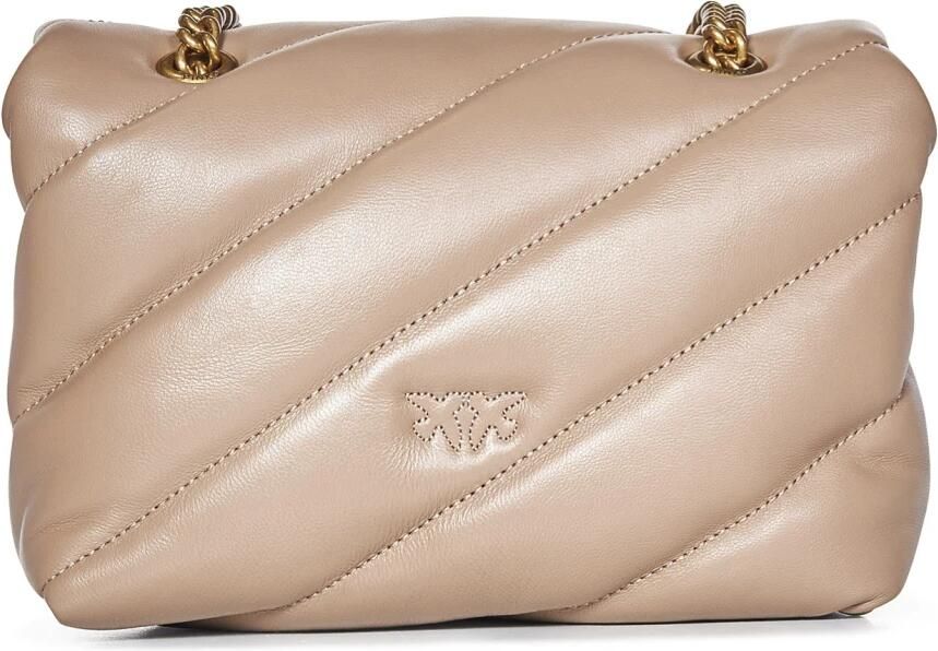 Pinko Gewatteerde Love Bag Puff in Ginger Biscuit Brown Dames - Foto 2