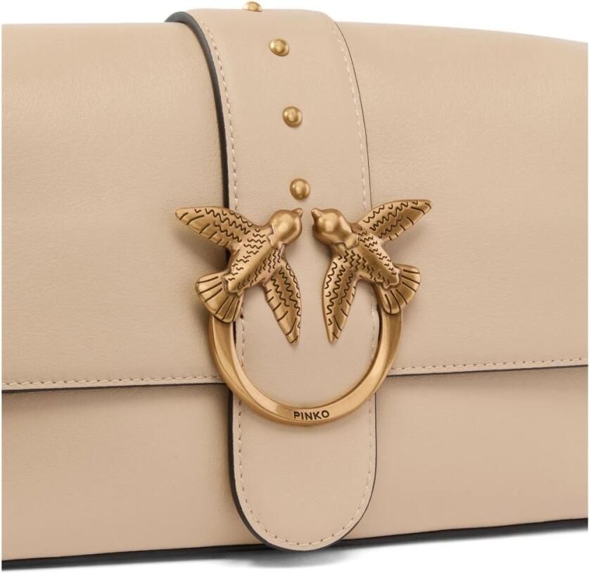 PINKO Dames Schoudertassen Love One Classic Slouchy Beige - Foto 2