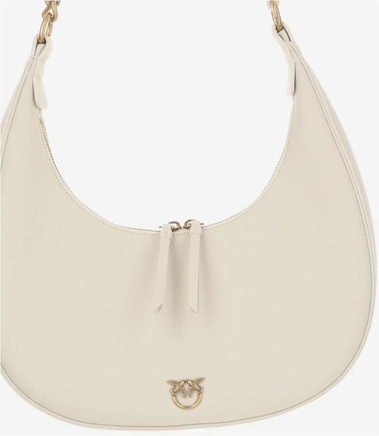 Pinko Love Birds Leren Tas met Diamant Gesp White Dames - Foto 2
