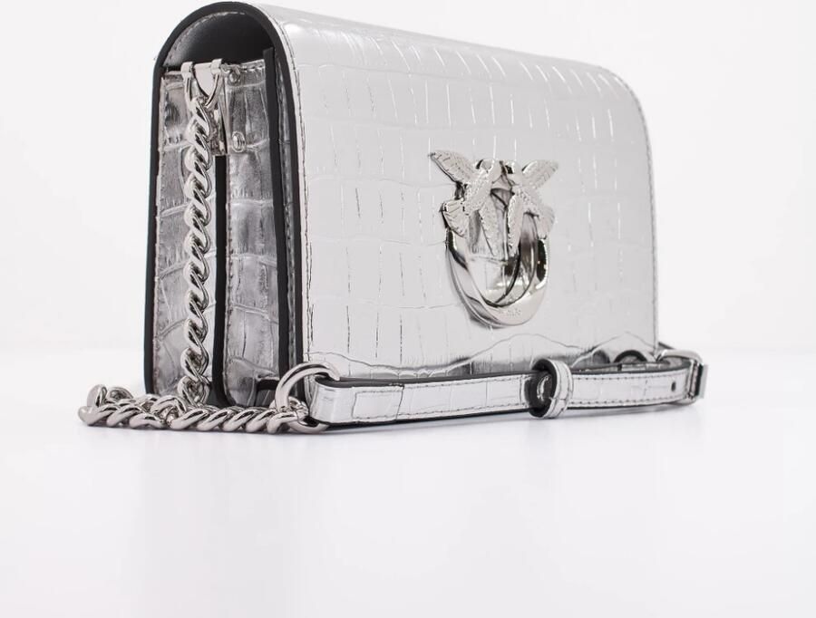 Pinko Love Click Mini Crossbody Tas Gray Dames - Foto 2