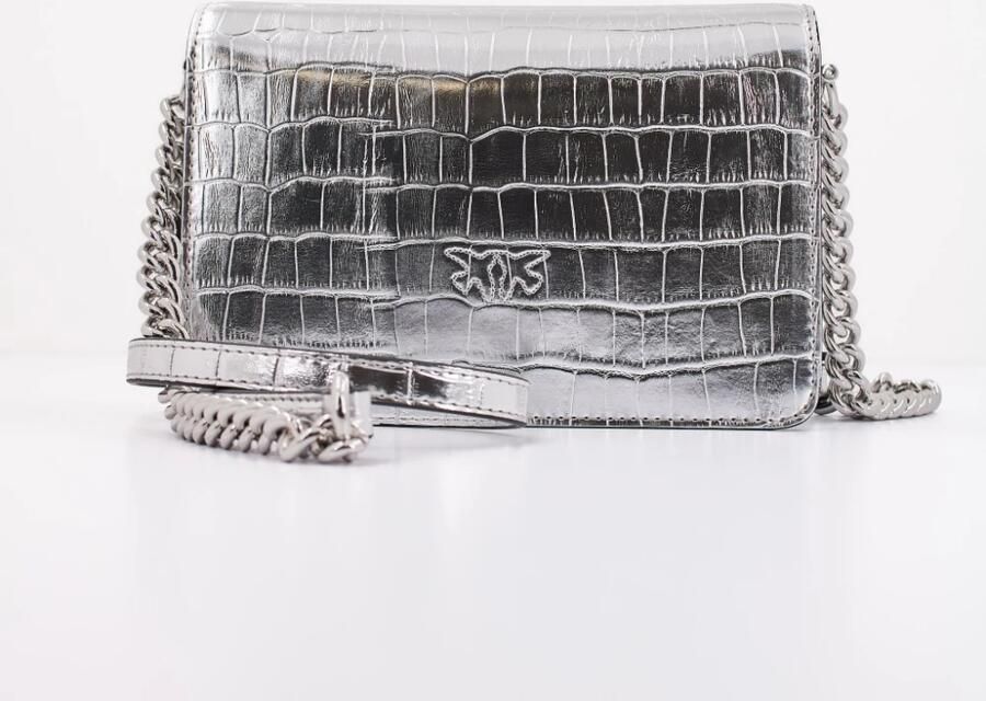 Pinko Love Click Mini Crossbody Tas Gray Dames - Foto 3