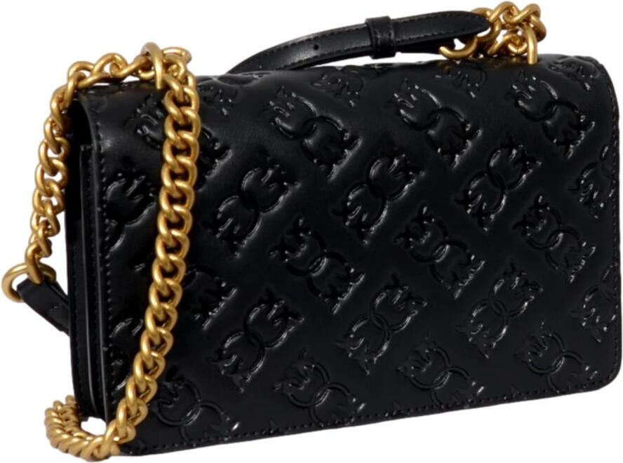 Pinko Zwarte en Gouden Schoudertas voor Vrouwen Black Dames - Foto 7