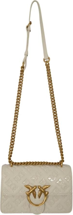 Pinko Witte Chevron Gewatteerde Schoudertas White Dames - Foto 6