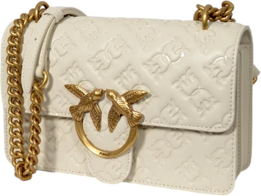 Pinko Witte Chevron Gewatteerde Schoudertas White Dames - Foto 4