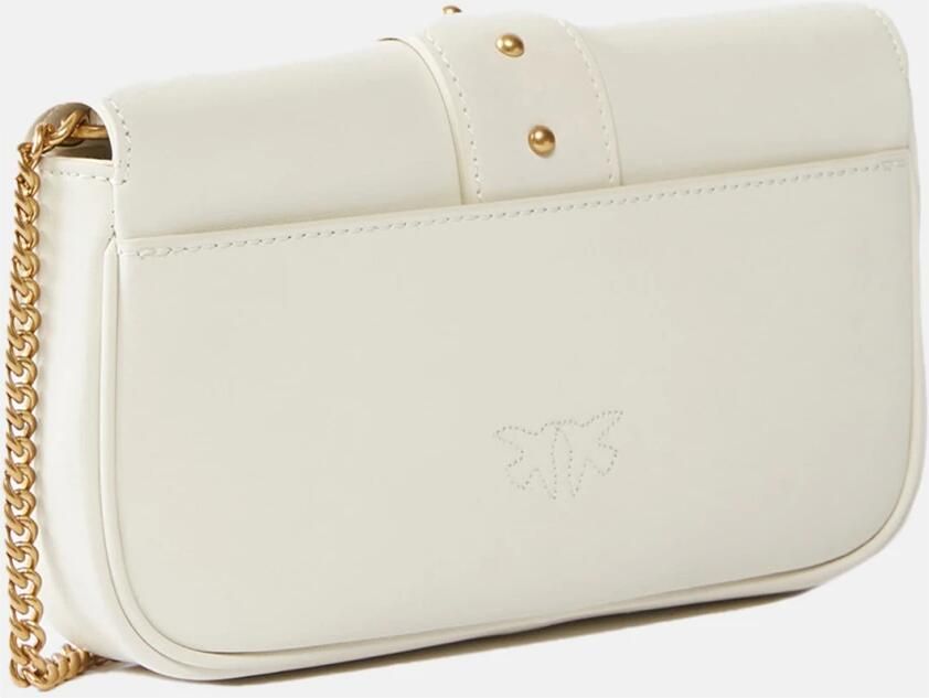 Pinko Crossbody Tas met Studs en Ketting Schouderband White Dames - Foto 7