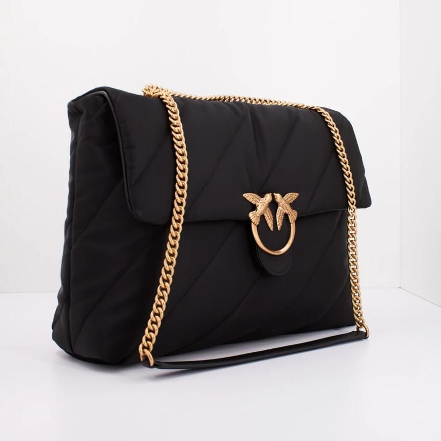 Pinko Gewatteerde Love Puff Schoudertas Black Dames