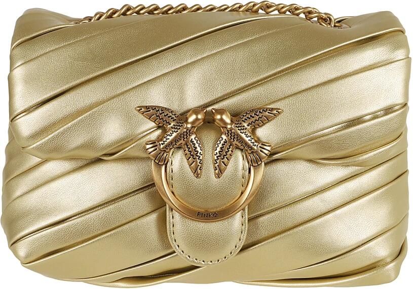 Pinko Metallic Cross Body Tassen voor Vrouwen Yellow Dames - Foto 3