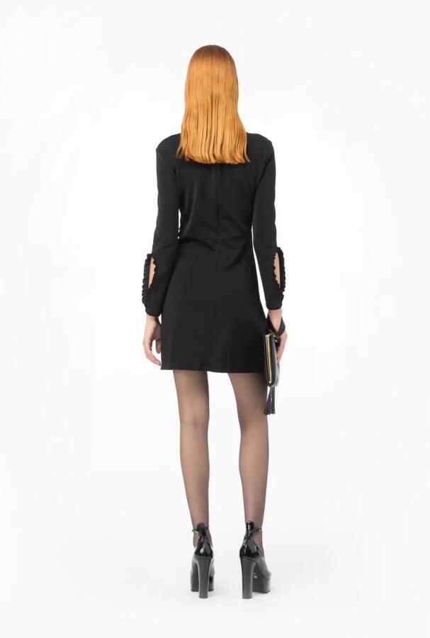 Pinko Mini Jurk met Ruches Black Dames - Foto 2