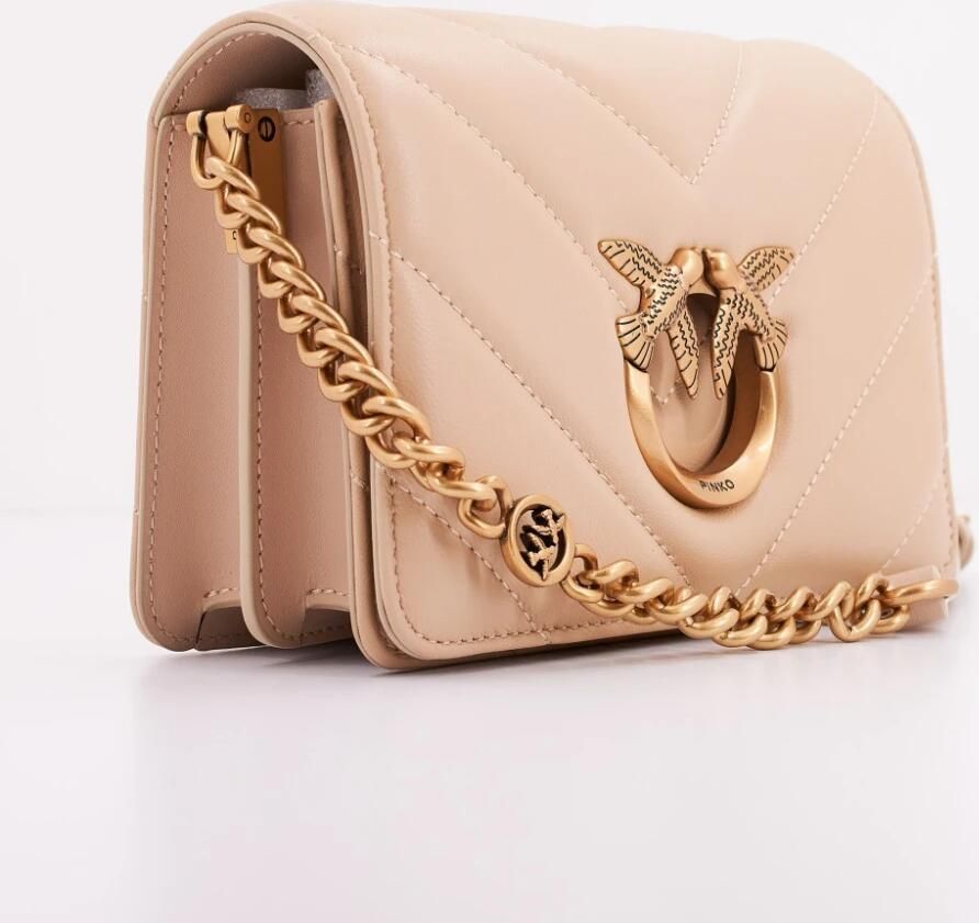 Pinko Mini Love One Cross Body Tas Beige Dames - Foto 2