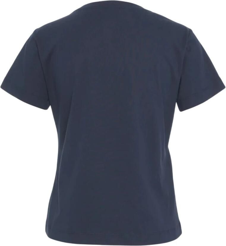 Pinko Navy Blauw Kortemouw T-shirt Blue Dames - Foto 3