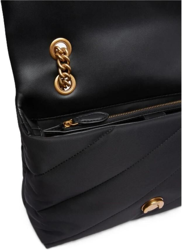 Pinko Gewatteerde Love Birds Schoudertas Black Dames - Foto 4