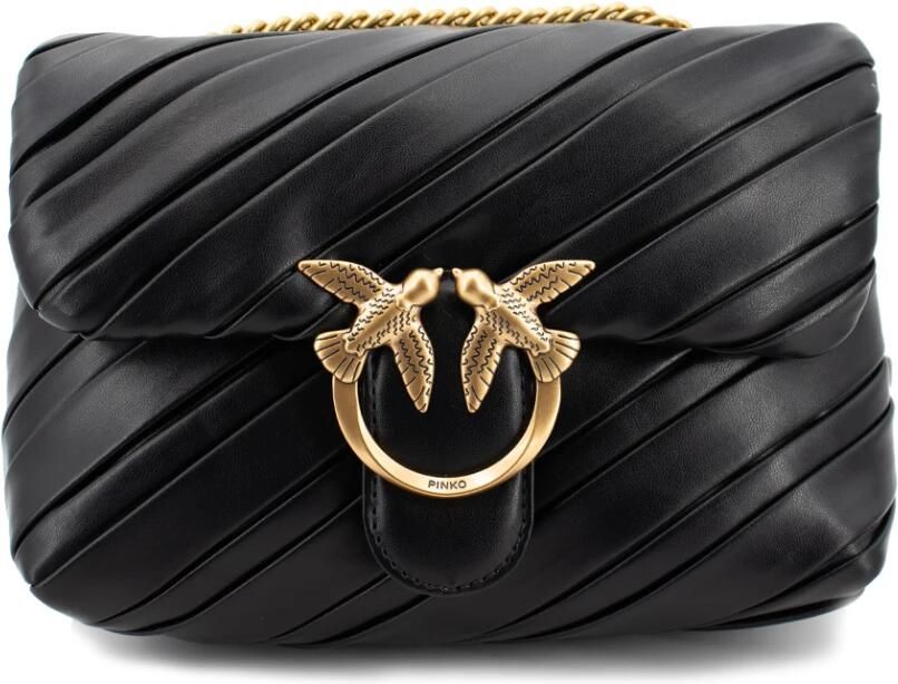 Pinko Puff Schoudertas van Leer-effect Stof Black Dames - Foto 5