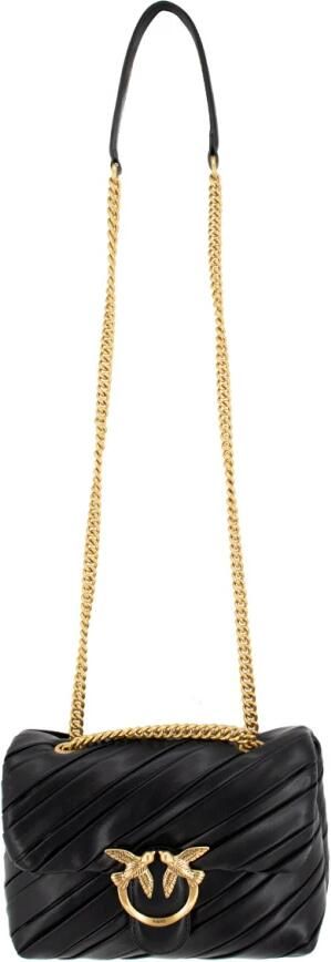 Pinko Puff Schoudertas van Leer-effect Stof Black Dames - Foto 4