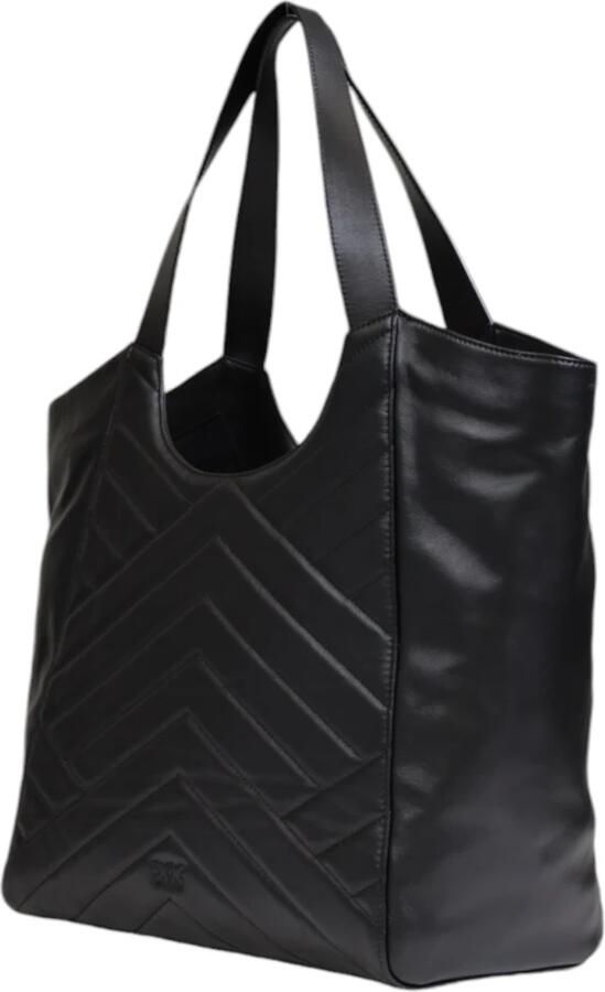 Pinko Zwarte Gewatteerde Handtas Love Birds Gesp Black Dames - Foto 2