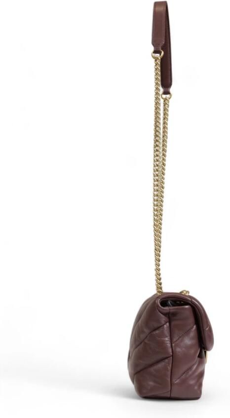 Pinko Gewatteerde Leren Crossbody Tas Bruin Brown Dames - Foto 2