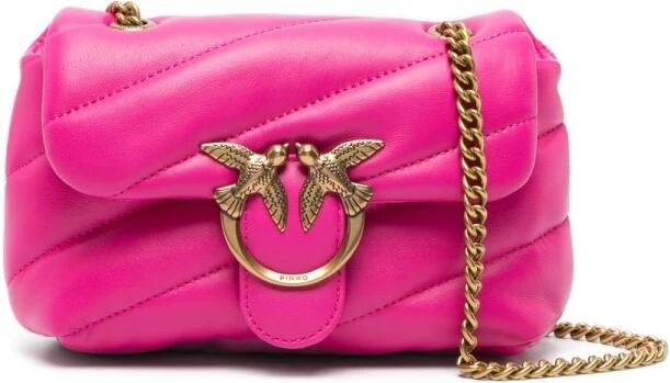 Pinko Love Baby Puff C. Roze Gewatteerde Leren Schoudertas Pink Dames - Foto 10