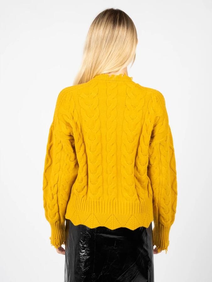 Pinko Round-neck Knitwear Yellow Dames - Foto 4